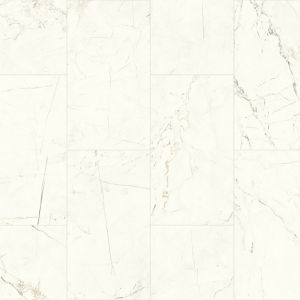 White Marble Effect Anti-Slip Vinyl Flooring For Kitchen, Bathroom, LivingRoom, 2.6mm Thick Vinyl Sheet