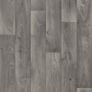 Grey Wood Effect Anti-Slip Vinyl Flooring For Kitchen, Bathroom, LivingRoom, 2.6mm Thick Vinyl Sheet