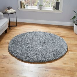 Spiral Circular Wool Rugs in Grey buy online from the rug seller uk